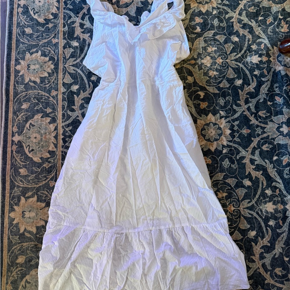 Vineyard Vines White Textured Dress